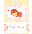 Card with baby ladybird vector image