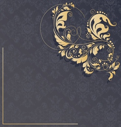 Vintage background with ornamental frame vector image