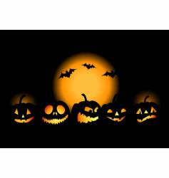 Halloween night background vector image