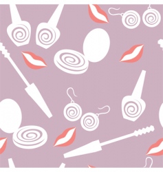 Cosmetic seamless pattern vector image