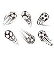 Soccer and football emblems vector image