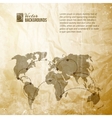 World map in vintage pattern vector image