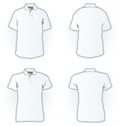Polo shirt design template set vector image