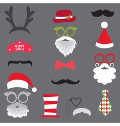 Christmas Retro Party set vector image