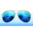 Vector illustration of funky sunglasses with the r vector image