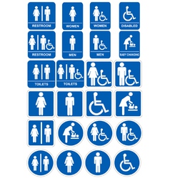 Restroom signs vector image