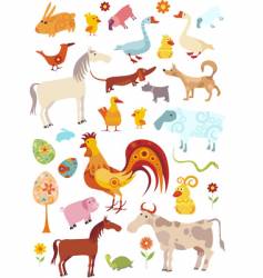 Farm animals vector image
