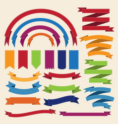 Set of old ribbon banner eps10 vector image