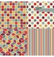 Retro Seamless Pattern Set vector image