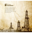 Drilling machine on vintage paper vector image