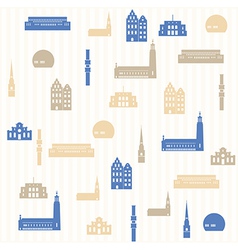 Stockholm seamless pattern vector image