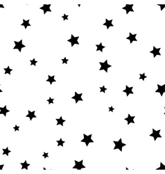 Star seamless pattern Black and white retro vector image