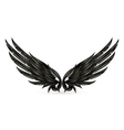 Wings black vector image