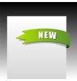 New green corner business ribbon vector image