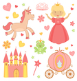 Princess icons vector image