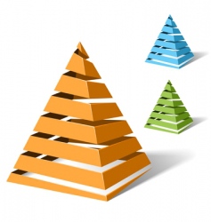 Spiral pyramids vector image