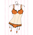 Sexy vintage corset Sexy vintage corset vector image