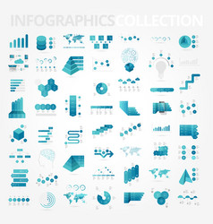 Infographics design elements collection vector image