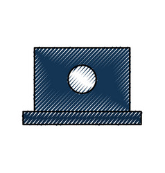 Laptop computer device technology digital icon Laptop computer device technology digital icon vector image