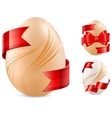 Egg with red ribbon vector image