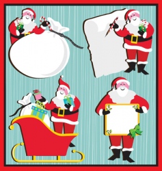 Santa claus banners and tags vector image