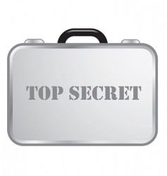 Steel briefcase top secret vector image