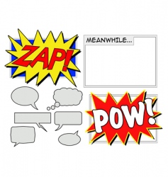 Comic elements vector image