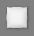 Blank Square White Pillow vector image