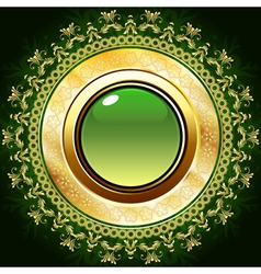 Golden frame vector image