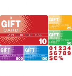 Gift cards vector image