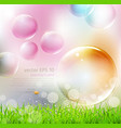 Flying colorful bubbles vector image