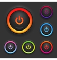 Glowing Power Button Set vector image