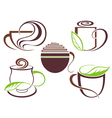 Cup of hot drink coffee tea vector image
