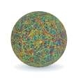 Isolated Multicolored Yarn Ball Image vector image