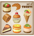 Set of sweets vector image