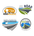 Road construction build and repair service icon vector image