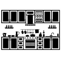 Icon of kitchen vector image