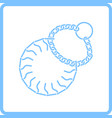 Dogs strict collar icon vector image