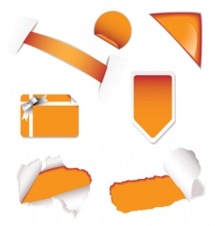 Shop sale elements orange vector image