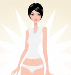 Volley girl vector image
