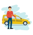 Taxi man isolated on white vector image