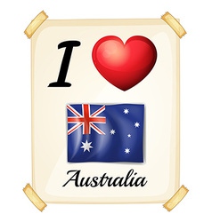 I love Australia vector image