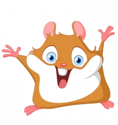 Cute hamster vector image