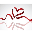 Ribbon heart vector image
