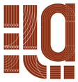 Running track line set vector image