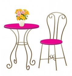Table chair vector image