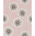 Dandelion seamless floral background vector image