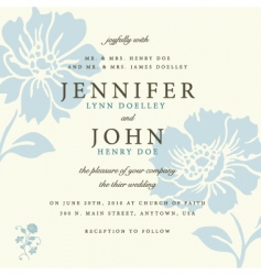 Vector blue floral background vector image