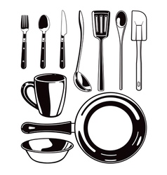 Kitchen set vector image