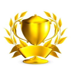 Trophy gold vector image